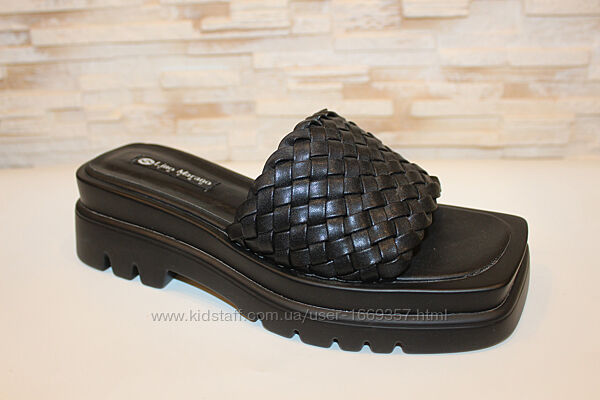  Шлепанцы женские черные Б1643