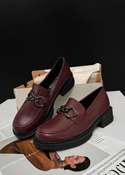  Туфли женские бордовые Т1836