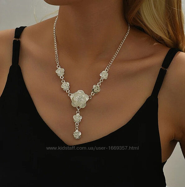 Цепочка женская серебристая код 1027