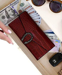  Кошелек женский бордовый код 485