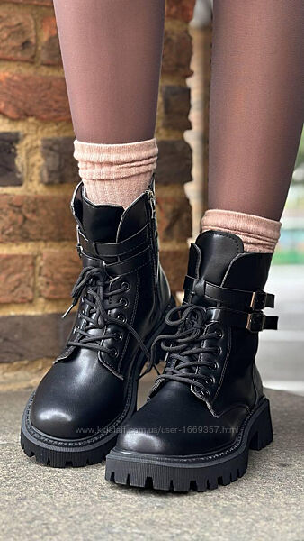  Ботинки женские зимние черные еврозима С392