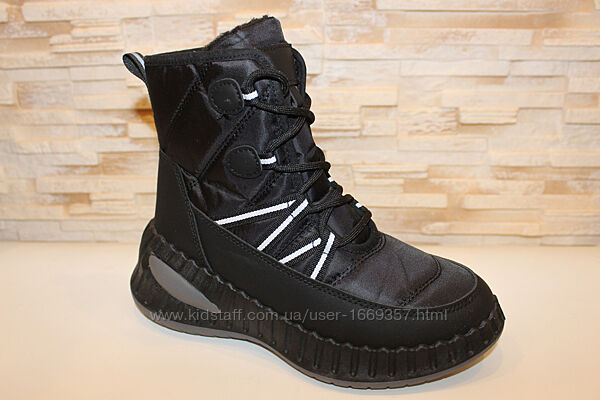  Ботинки женские зимние черные С418