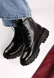 Ботинки женские зимние черные С435