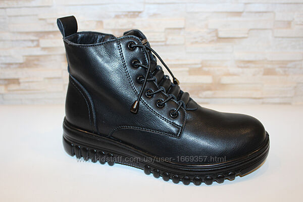  Ботинки женские черные еврозима Д835