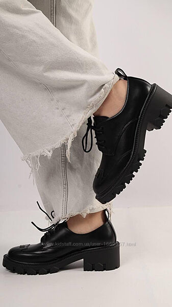 Туфли женские демисезонные черные Т1883