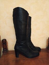 Сапоги, чоботи жіночі, шкіряні зимові