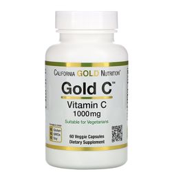 CALIFORNIA GOLD NUTRITION, ВІТАМІН C, 1000 мг, 60 рослин. капсул 