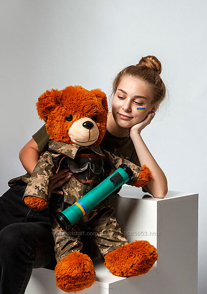 М&acuteяка іграшка ведмідь плюшевий Солдат ЗСУ ведмедик у військовій формі 