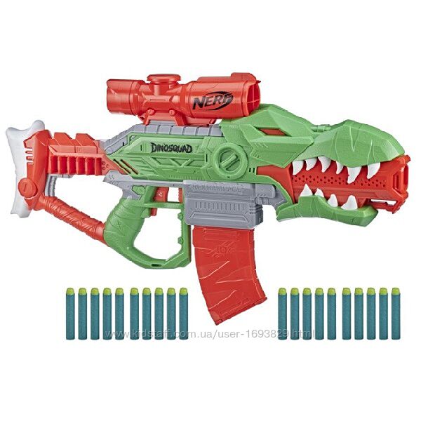 Nerf DinoSquad Rex-Rampage Motorized F0807 Hasbro Нерф Іграшкова зброя 