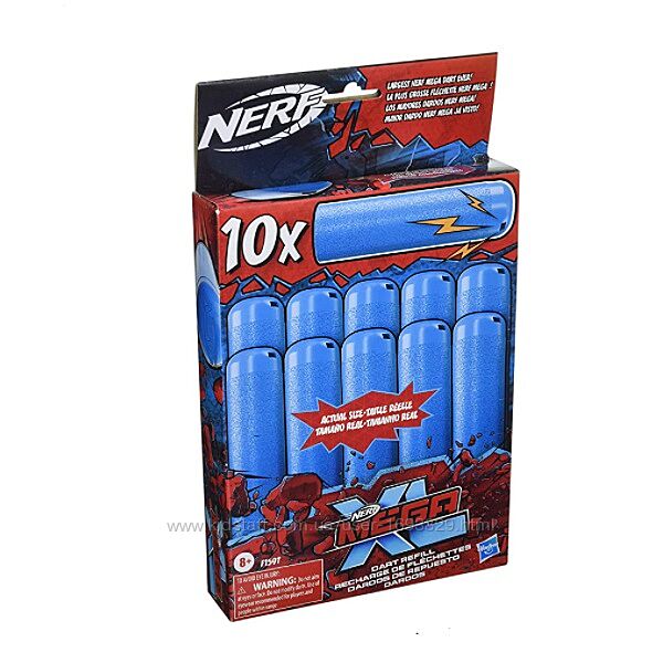 NERF Mega XL Dart Refill 10-Pack F1597 Hasbro Патрони Набої Мега XL Кулі