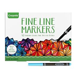Crayola Fine Line Markers Adult Coloring Крайола Фломастери Лайнери Набір