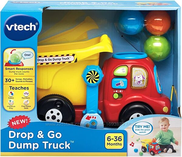 VTech Drop and Go Dump Truck Вітеч інтерактивна машина самоскид вантажівка