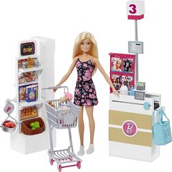 Barbie Doll, Blonde and Grocery Store FRP01 Mattel Барбі лялька Супермаркет