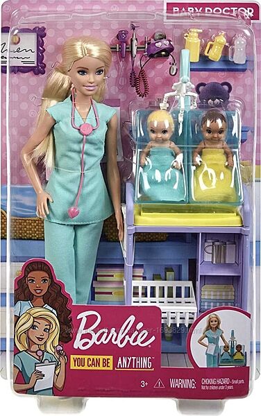 Barbie Baby Doctor Blonde GKH23 Mattel Барбі лялька Педіатр Лікар Блондинка