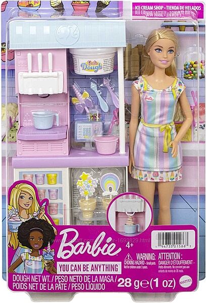 Barbie Ice Cream Shop HCN46 Mattel Барбі лялька Магазин Крамниця Морозива