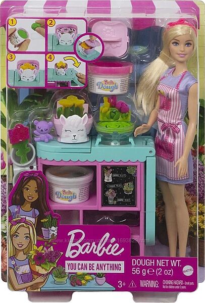Barbie Career Florist Blonde GTN58 Mattel Барбі флорист крамничка флориста