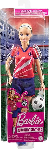 Barbie Soccer Fashion Blonde 9 HCN17 Mattel Лялька Барбі Футболістка в чер