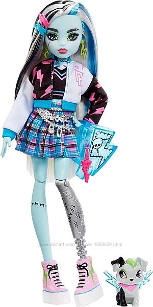Monster High Frankie Stein HHK53 Mattel Монстер Хай Френкі Штейн з вихованц