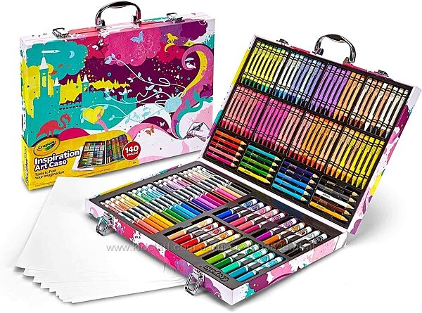 Crayola Inspiration Art Case Coloring Set Pink 140pc Крайола Набір 140пр