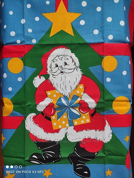 Кухонна новорічна серветка, рушник новорічний 55х71, вінтаж, італія