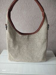 Сумка з соломи, солом&acuteяна сумка, плетена сумка, італія