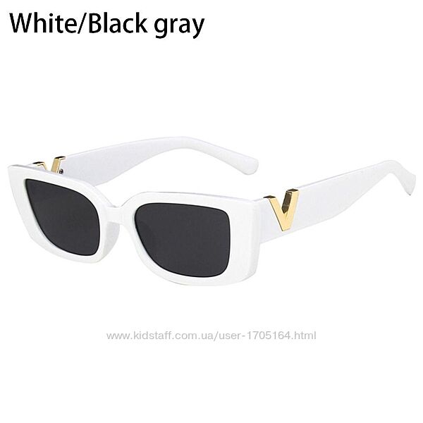 Солнцезащитные очки женские Кошачий глаз Белые