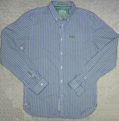 Superdry рубашка мужская М 48 полоска длинный рукав made in india