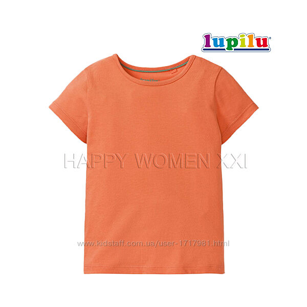 2-4 года футболка для девочки Lupilu однотонная хлопковая детская дитяча 