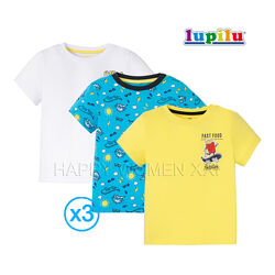 2-4 года набор футболок для мальчика Lupilu детская футболка дитяча хлопчик