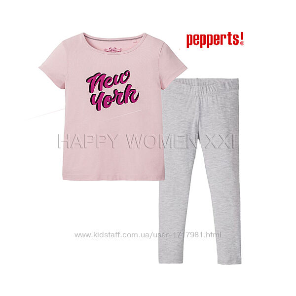 8-10 лет летняя пижама для девочки Pepperts футболка лосины домашняя одежда