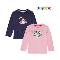 1-2 года набор регланов для девочки Lupilu лонгслив кофта футболка рукав 