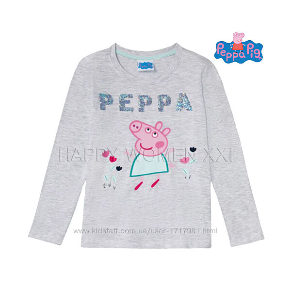 6-8 лет реглан для девочки Peppa Pig детский лонгслив дитячий лонгслів 