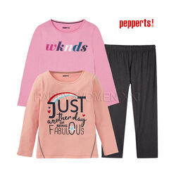 6-8 лет пижама для девочки Pepperts домашняя одежда лонгслив штаны осенние