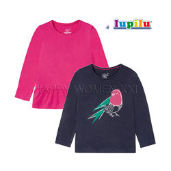 1-2 года набор регланов для девочки Lupilu лонгслив кофта футболка рукав 