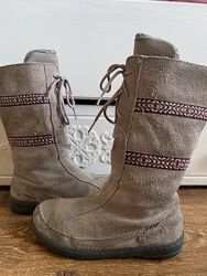 Детские  зимние сапоги teva натуральная замша и мех р.34