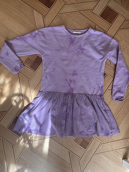 платье трикотажное для девочки mango сиреневое 152 см, 11-12 лет фиолетовое