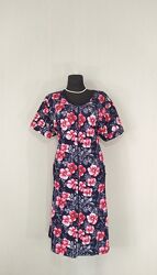 Женский трикотажный халат на молнии с карманами и поясом. Размер 46-68