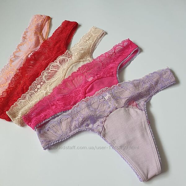 Бавовняні трусики стрінги Victoria´s Secret