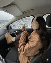 Легінси на флісі шоколадного кольору в рубчик, висока посадка