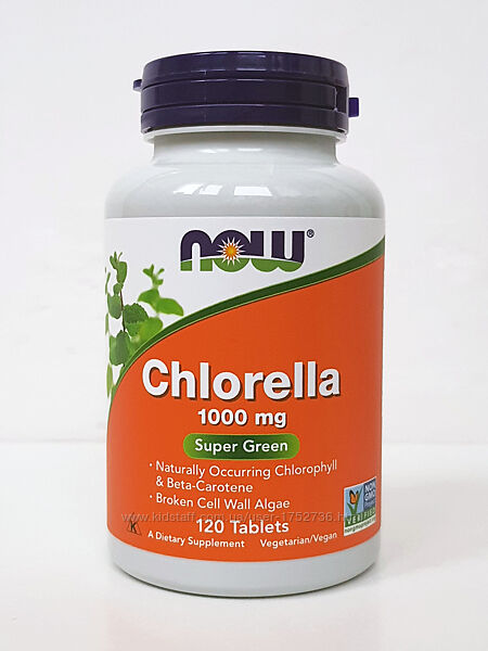 Хлорелла Now Foods, 1000 мг, 120 таблеток