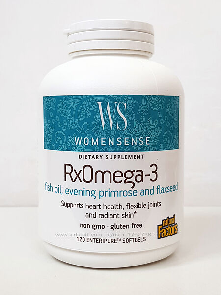 Комплекс омега Natural Factors WomenSense RxOmega-3, 120 капсул