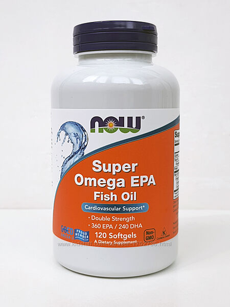 Рыбий жир Now Foods Super Omega EPA, Супер Омега-3 ЭПК, 120 капсул