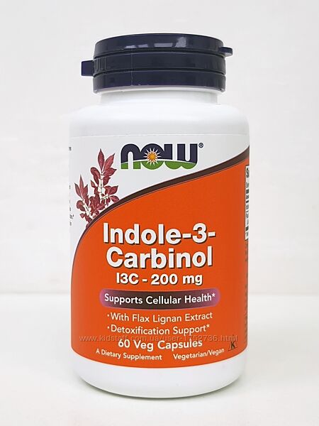 Индол-3-карбинол Now Foods, 200 мг, 60 капсул