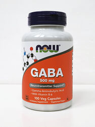ГАМК с витамином B-6 Now Foods GABA, 500 мг, 100 капсул