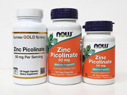 Цинк піколінат Now Foods, California Gold Nutrition 50 мг, 30/60/120 капсул