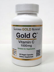 Витамин С California Gold Nutrition Gold C, 1000 мг, 60 капсул