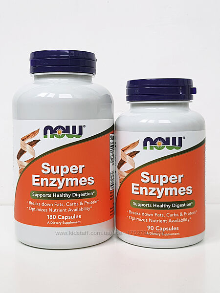 Супер ферменты Now Foods Super Enzymes, 90/180 капсул