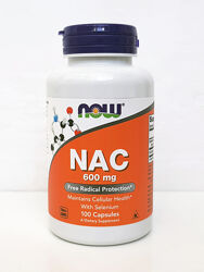 N-ацетилцистеин Now Foods NAC, 600 мг, 100 капсул