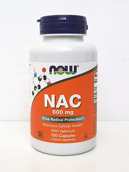 N-ацетилцистеин Now Foods NAC, 600 мг, 100 капсул