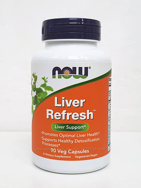 Восстановление печени Now Foods Liver Refresh, 90 капсул